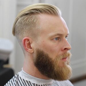 Slicked Back Hairstyle for Balding Men